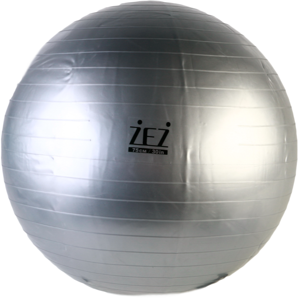 Мяч гимнастический «Zez» 1-D75, серебристо-серый