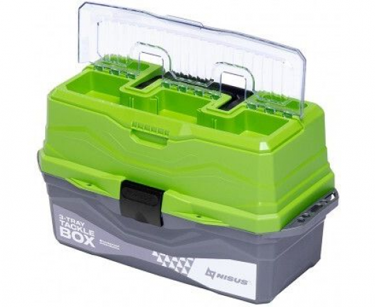 Ящик для снастей трехполочный NISUS Tackle Box, Зелёный