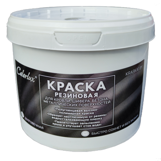 Краска резиновая Colorlux для кровли, металла, цоколей зелёный RAL6026 5кг