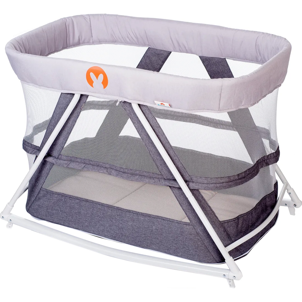 Колыбель-манеж «Babyhit» Rocking Crib, Light Grey