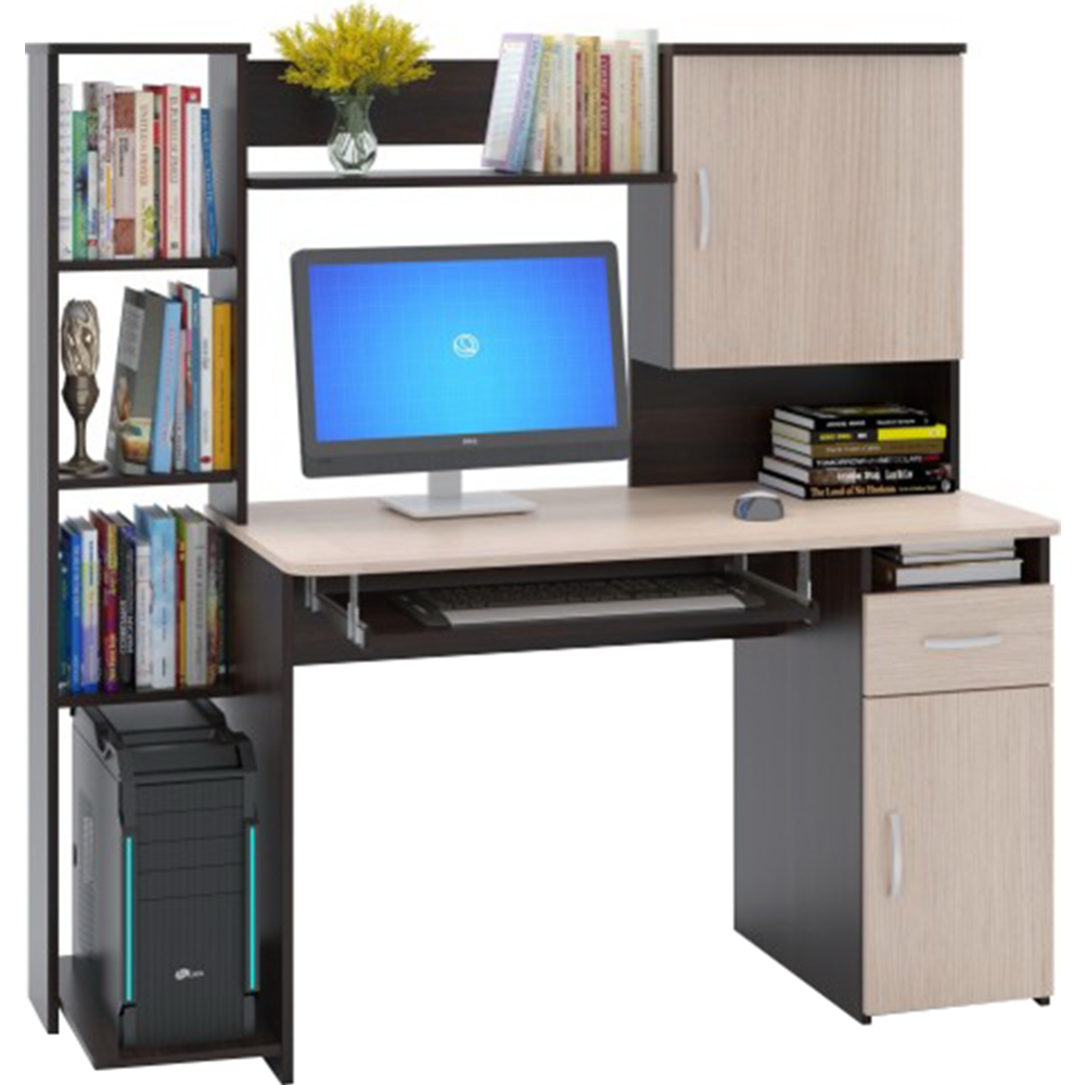 Компьютерный стол «Сокол-Мебель» КСТ-11.1, венге/беленый дуб