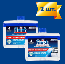 Finish Dishwasher Cleaner для глубокой очистки вашей посудомоечной машины 500 мл/2 шт.