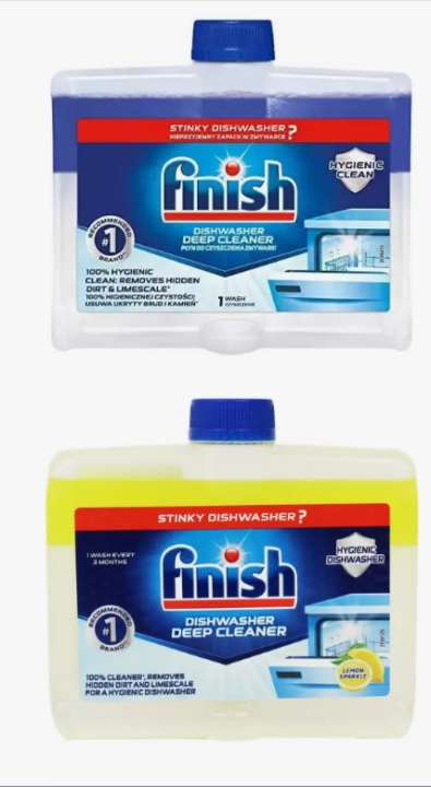 Finish Dishwasher Cleaner для глубокой очистки вашей посудомоечной машины 250 мл + с ароматом лимона 250 мл