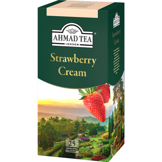 Чай черный «Ahmad Tea» Строуберри Крим, 25х1.5 г