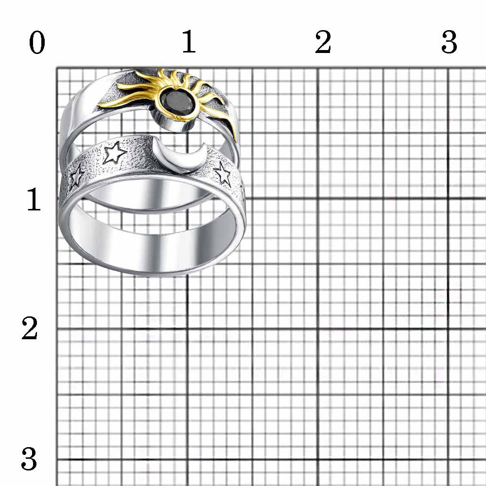 Кольцо двойное День - Ночь, р.19