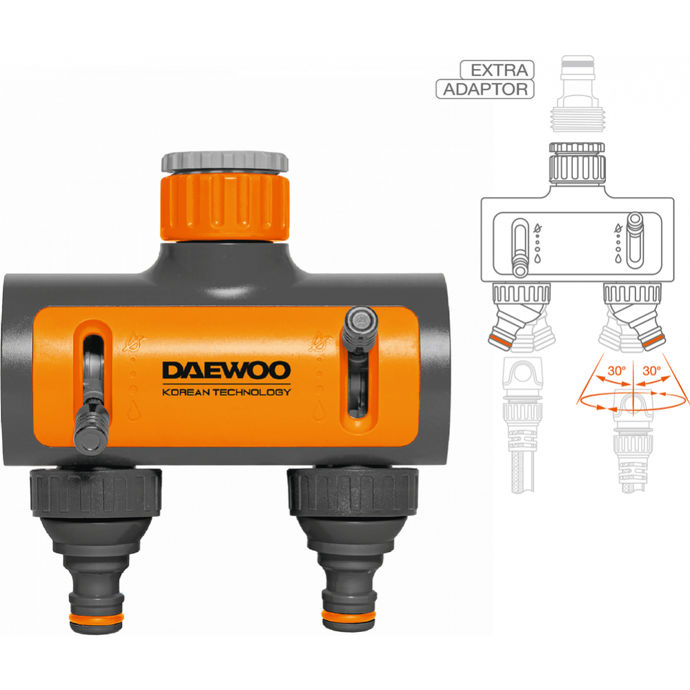 Разветвитель для шланга «Daewoo» DWC 1225, 2-х канальный