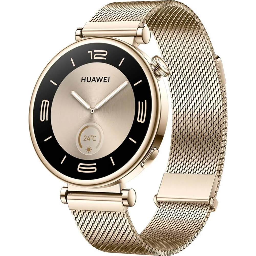 Умные часы «Huawei» Watch GT 4, ARA-B19, золотой ремешок c миланским плетением