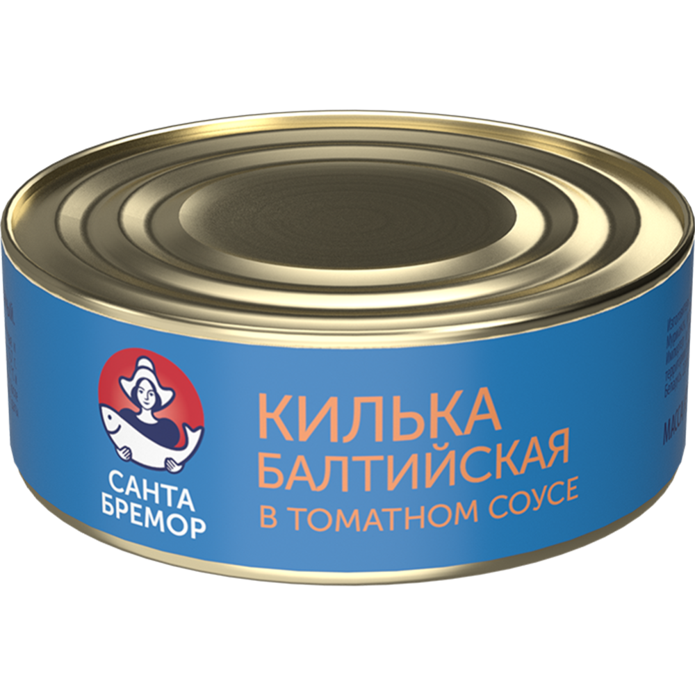 Консервы рыбные «Санта Бремор» килька балтийская, в томатном соусе, 240 г   #0