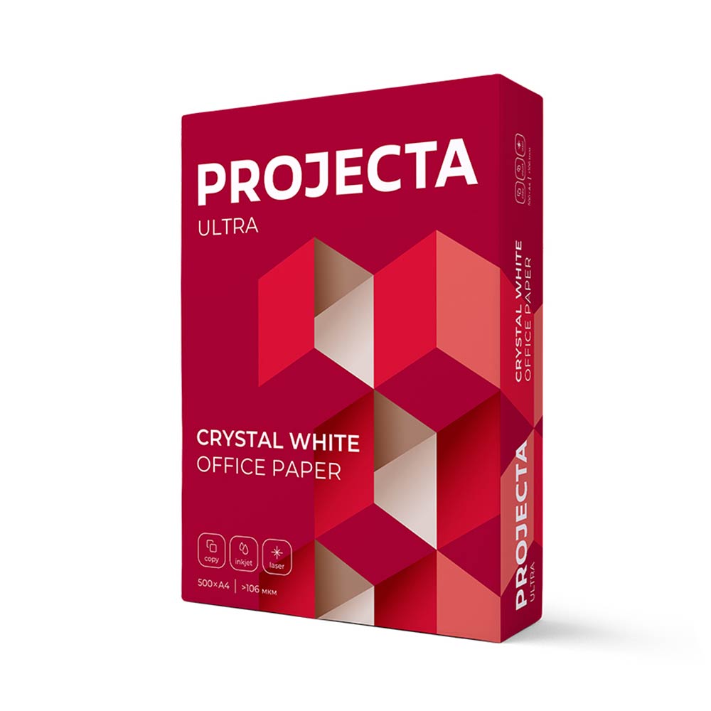 Бумага Projecta Ultra A4, 80 г/м2, 500л, класс А