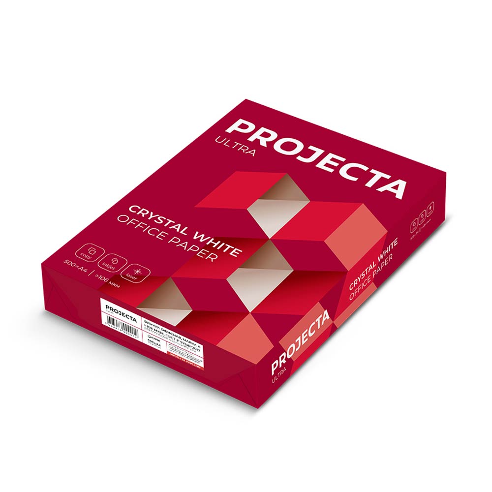 Бумага Projecta Ultra A4, 80 г/м2, 500л, класс А