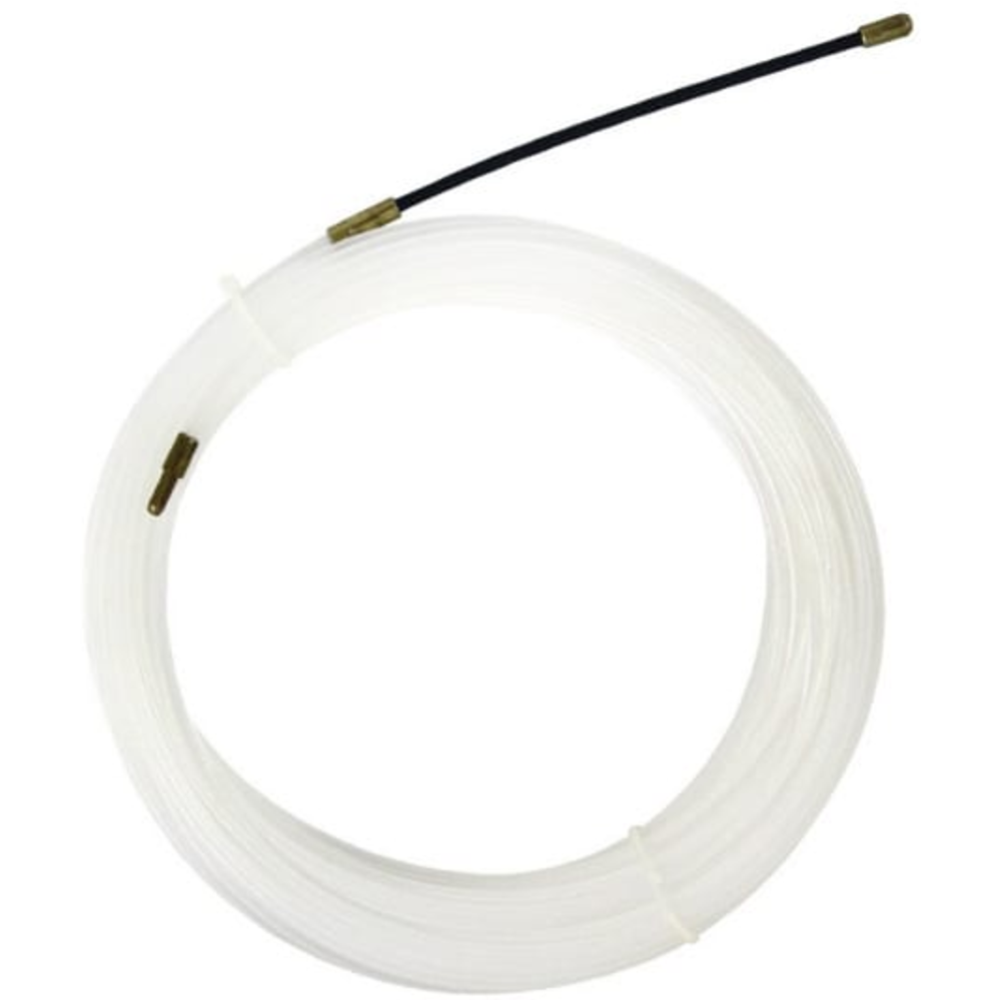 Протяжка кабельная «TDM» НКП, SQ0590-0006, d=3 мм, с наконечниками, белый, 30 м