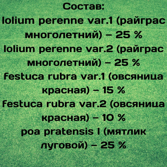 Трава газонная Олимпийский газон 1кг. Семена