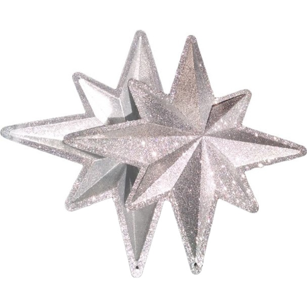 Елочное украшение «GreenTerra» Звезда, парча, серебро, 45 см