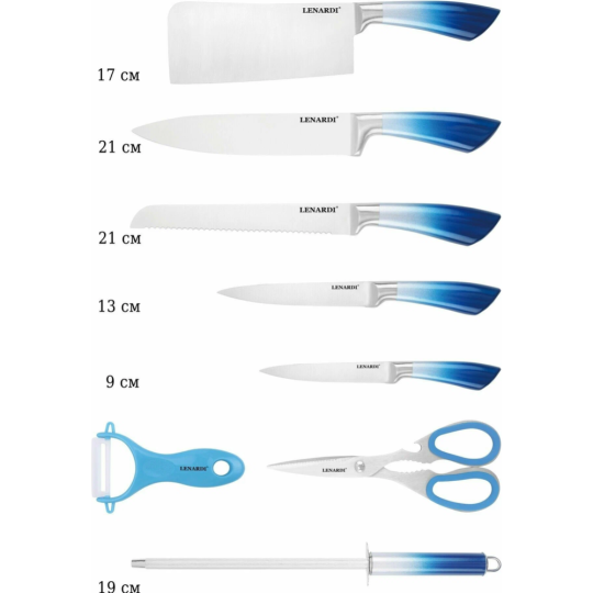 Набор ножей «Lenardi» 196-004, 9 предметов