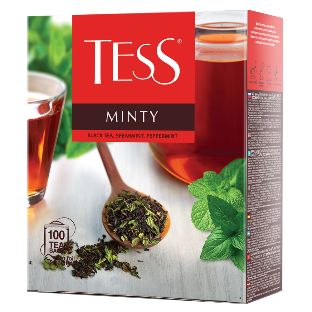 Чай черный «Tess» Minty, 100х1.5 г