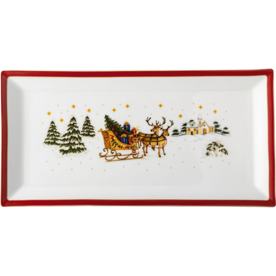 Блюдо для сэндвичей «Rosenthal» Happy Wintertime, 02488-727471-12936, красный, 36 см