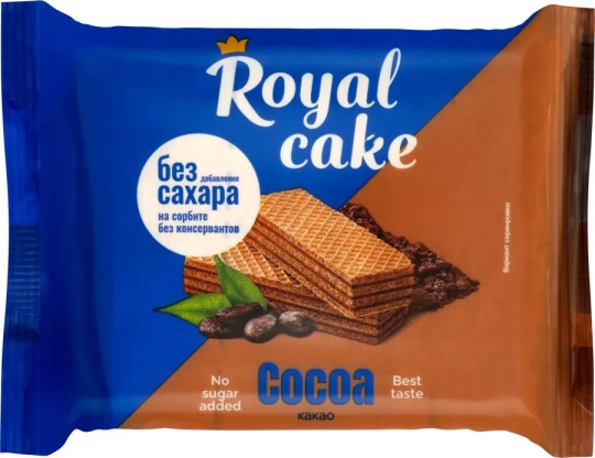 Вафли Royal Cake на сорбите 120г, 3 упаковки, Ассорти: пломбир, какао,  сгущенное молоко