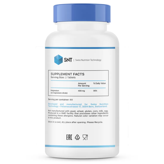 Магний цитрат SNT Magnesium Citrate 200 мг, 120 таб