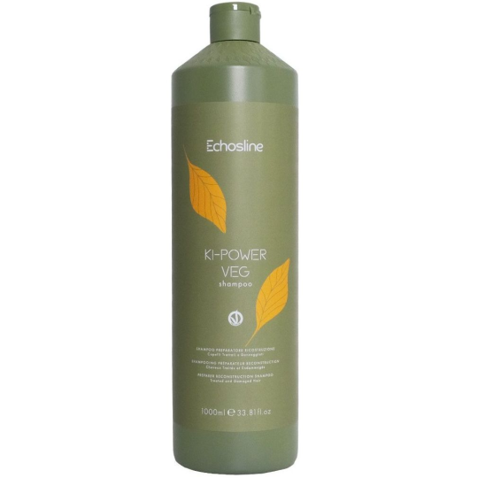 KI POWER VEG SHAMPOO Веганский шампунь - очищающее действие, питает и придаёт жизнь волосам, 1000 мл