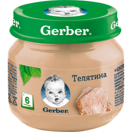 Пюре мясное «Gerber» телятина, 80 г