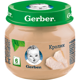 Пюре мясное «Gerber» кролик, 80 г