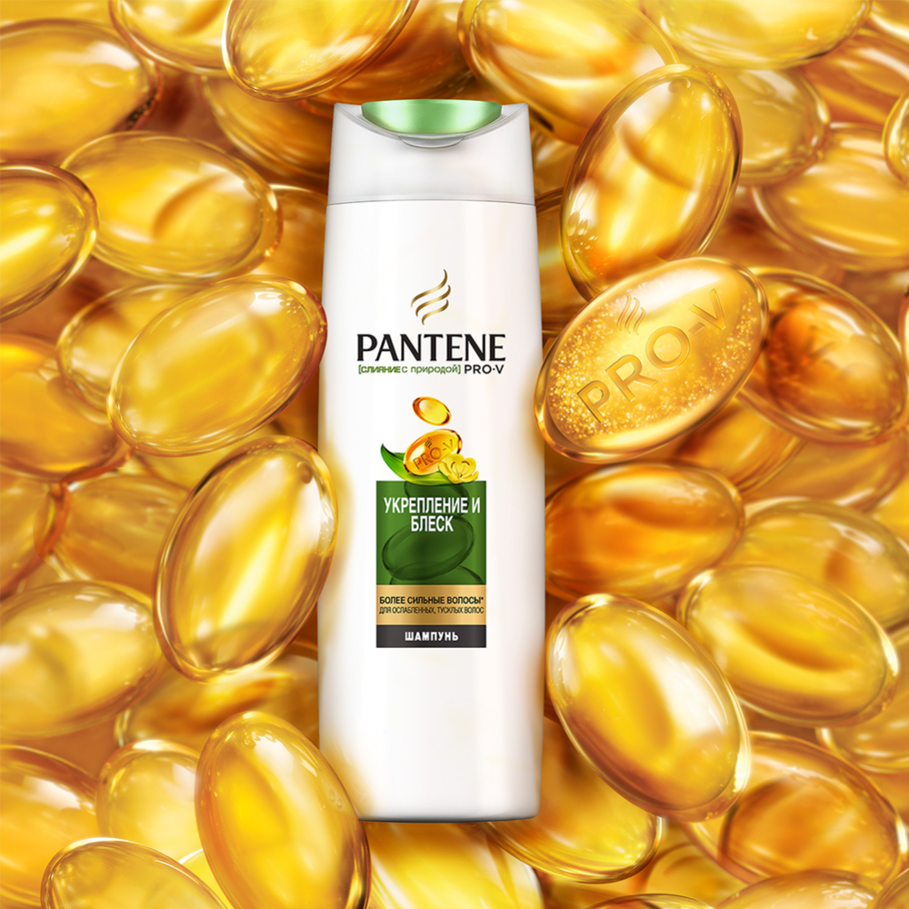 Шампунь «Pantene» слияние с природой укрепление и блеск, 400 мл