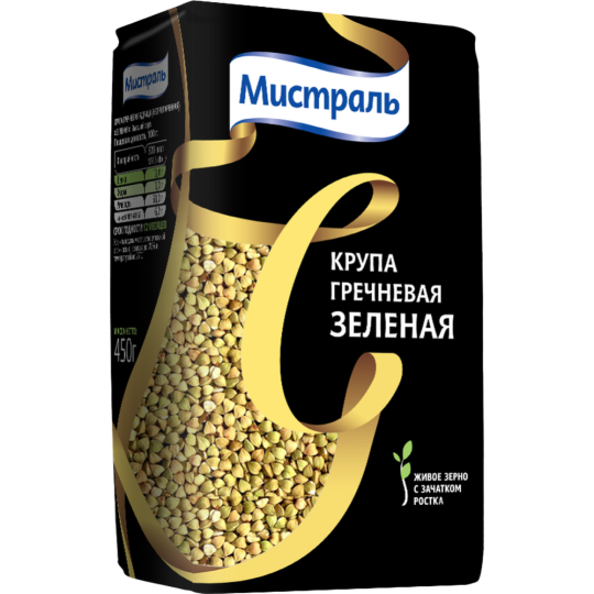 Крупа гречневая «Мистраль» зеленая, 450 г