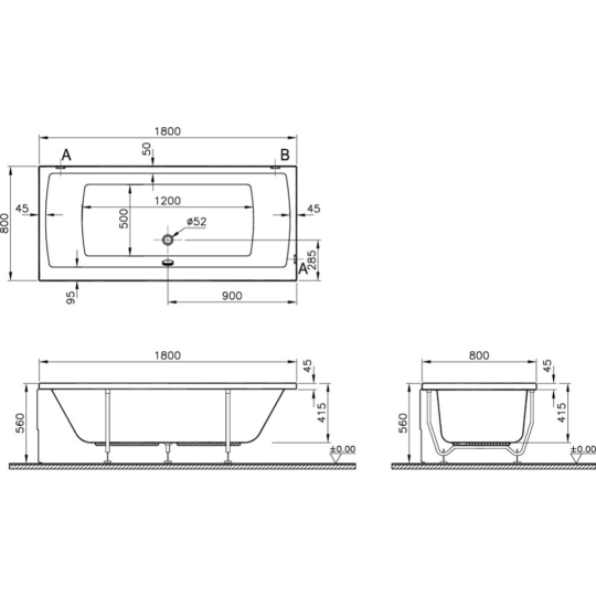 Ванна «VitrA» Neon, 52540001000