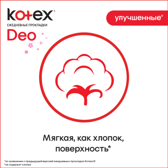 Ежедневные прокладки «Kotex» део суперслим, 20 шт