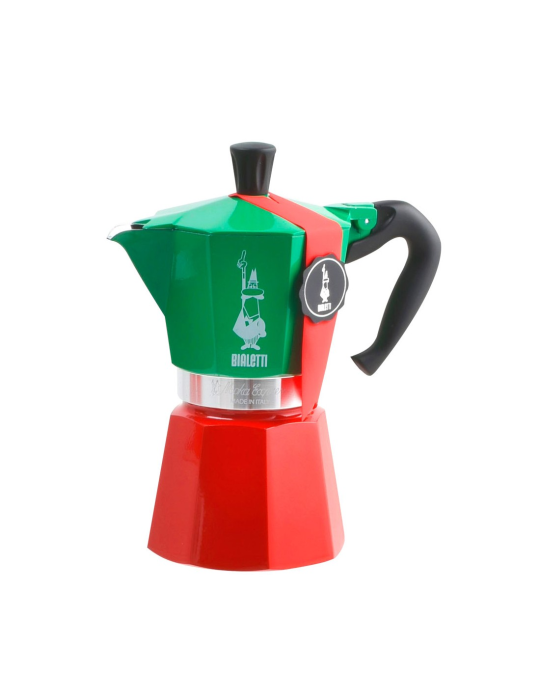 Гейзерная кофеварка Bialetti Moka Express Tricolore 3 порции (130мл)