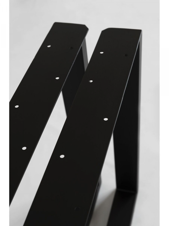 Опора для стола, подстолье металлическое Лофт (2шт), 72х80см, черный, STAL-MASSIV