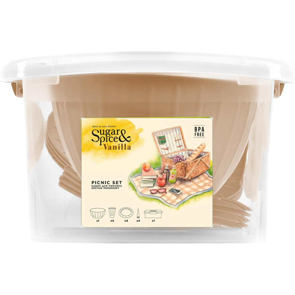 Набор посуды для пикника «Sugar&Spice» SE1812 12 005, на 4 персоны