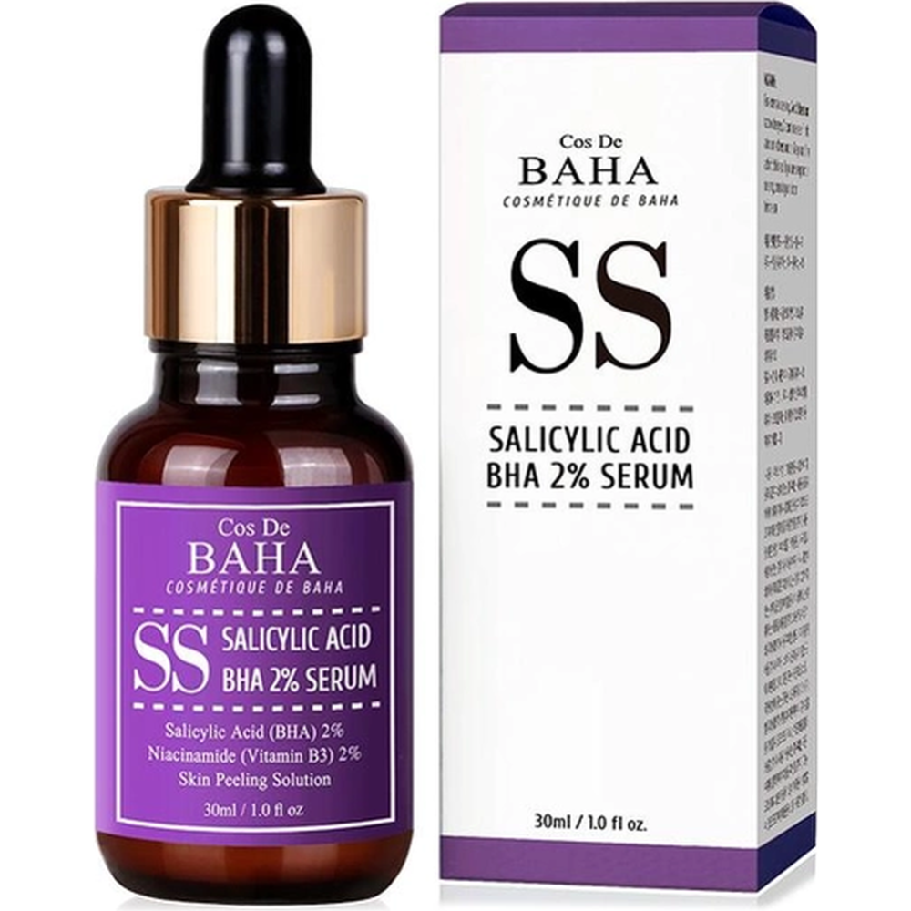 Сыворотка для лица «Cos de Baha» Salicylic Acid BHA 2% Serum, противовоспалительная, с салициловой кислотой, 30 мл