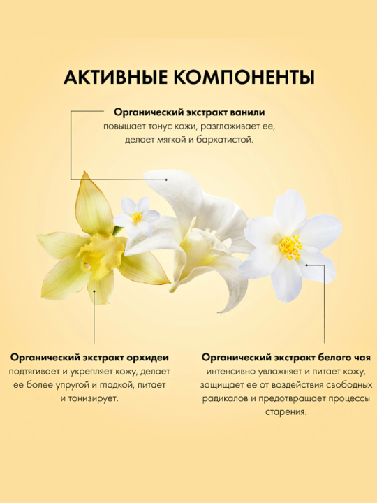 Гель для душа "Sweet Vanilla" Organic Shop, 500 мл. + влажные салфетки 15 шт.