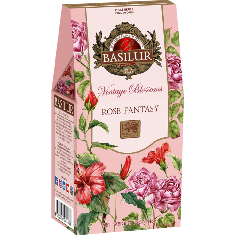 Чай листовой «Basilur» Rose fantasy, 75 г #0