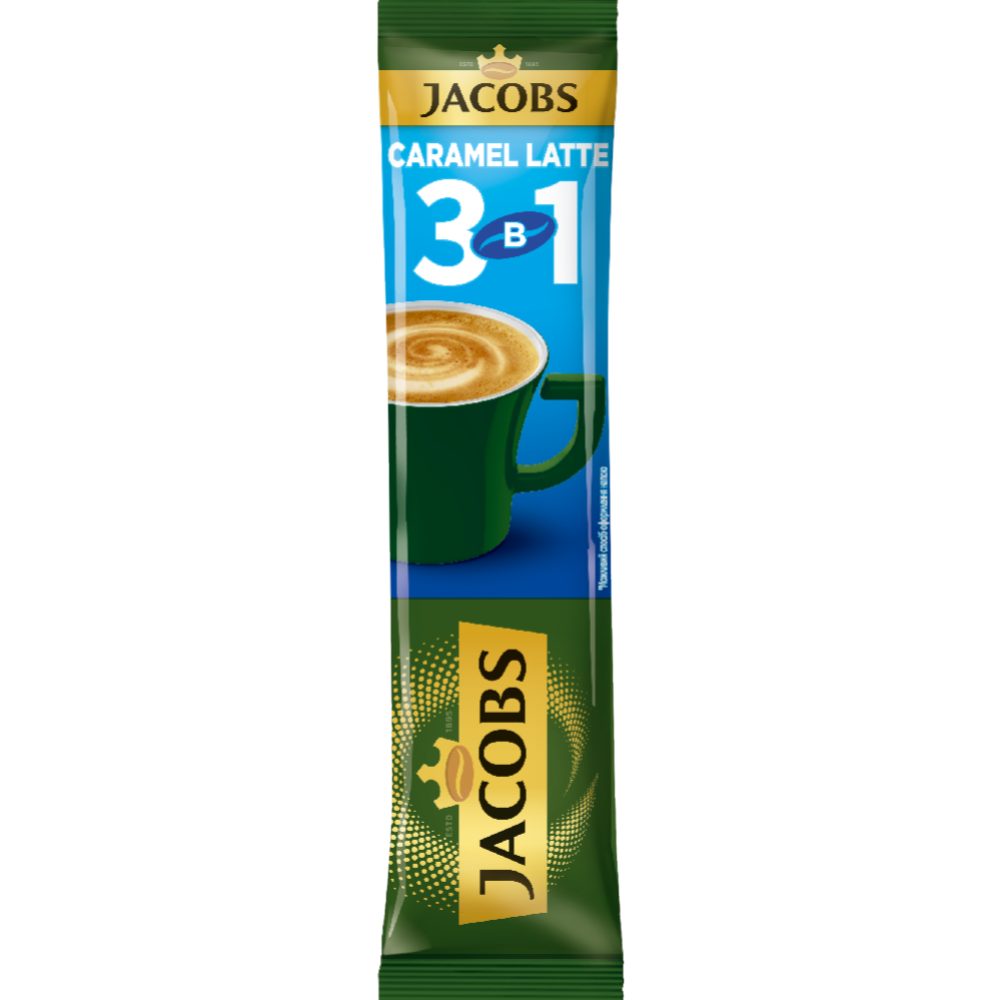 УП.Напиток кофейный растворимый «Jacobs» 3в1, Карамель Латте, 24х13,5 г