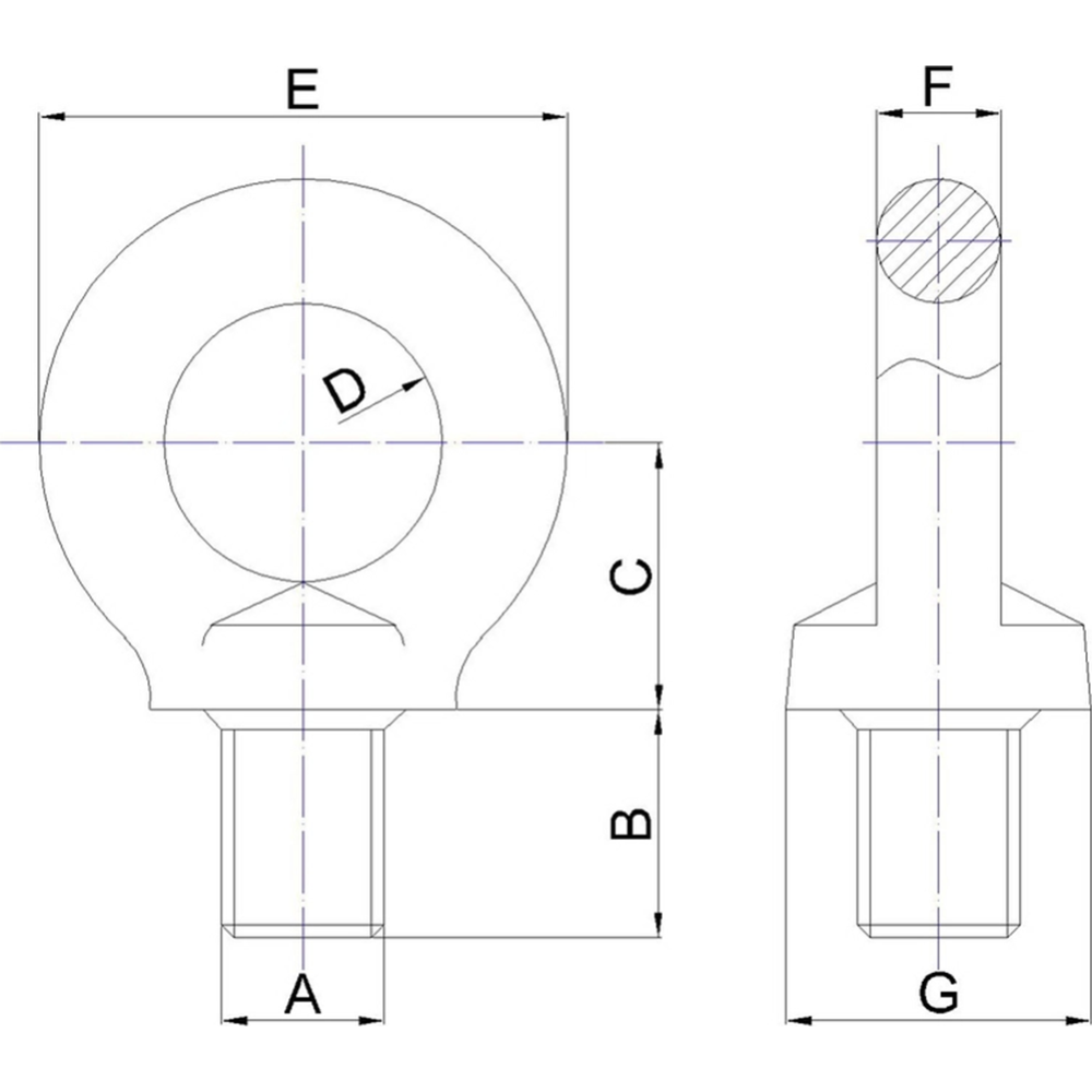 Рым-болт «ЕКТ» CV012646, М12, 10 шт