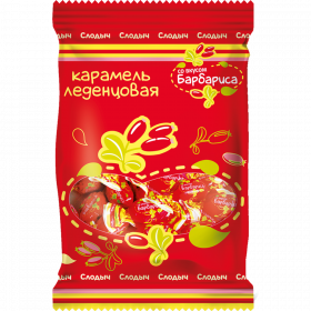 Ка­ра­мель ле­ден­цо­вая «С­ло­ды­ч» со вкусом бар­ба­ри­са, 200 г