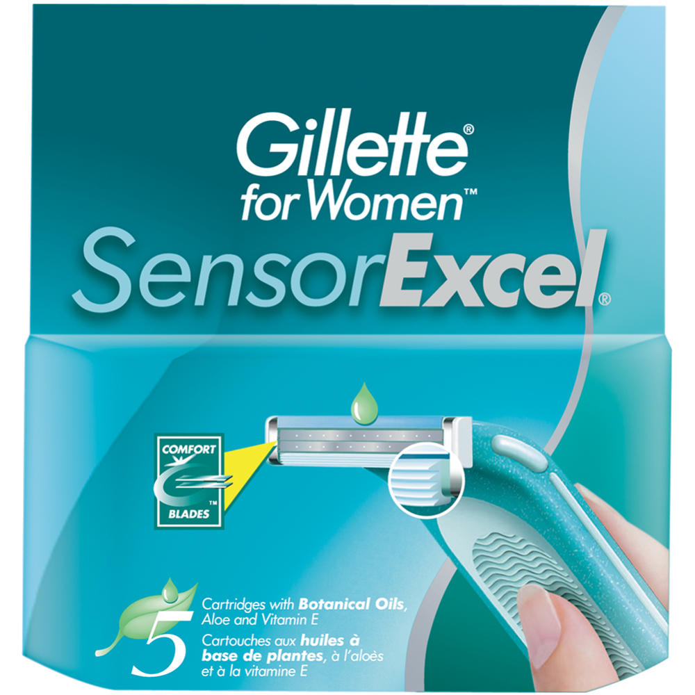 Сменные кассеты для бритвы «Gillette Venus» Sensor Excel, 5 шт #0