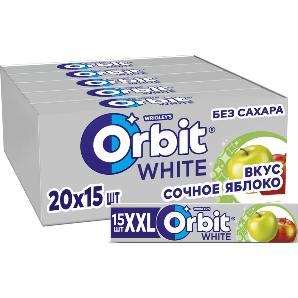 Жевательная резинка «Orbit» сочное яблоко ХХL, 20.4 г #1