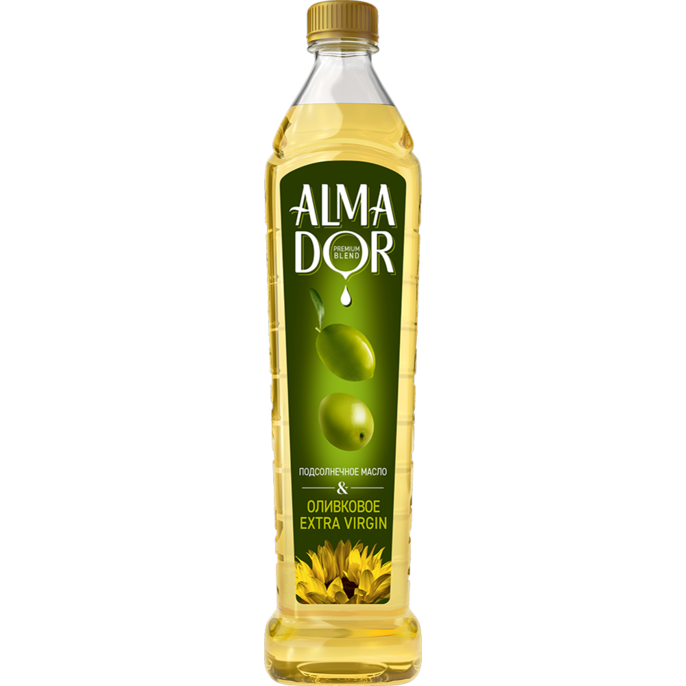 Масло подсолнечное «Almador» с добавление масла оливкового нерафинированного, 0.75 л
