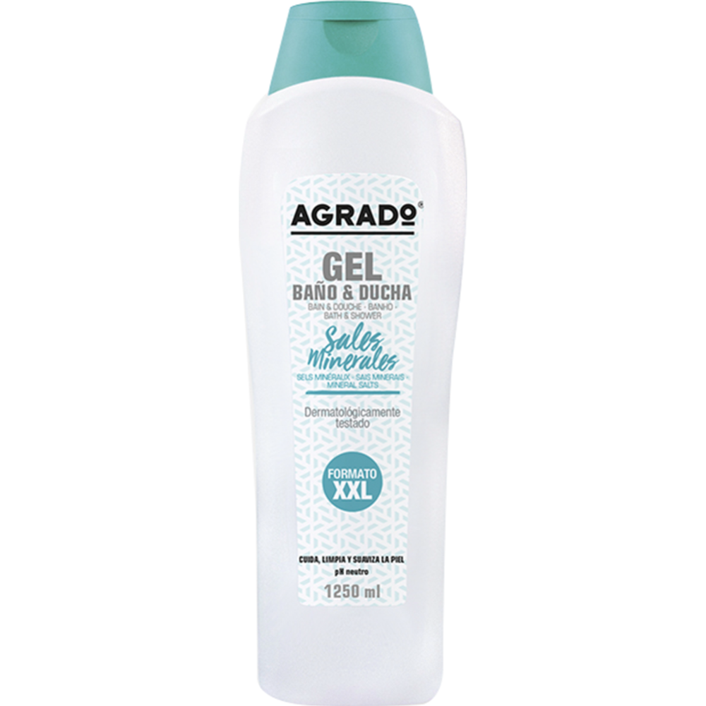 Гель для ванны «Agrado» Bath Shower Gel Mineral Salts, 1.25 л