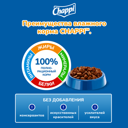 Уп. Корм для собак «Chappi» с говядиной по-домашнему, 28х85 г