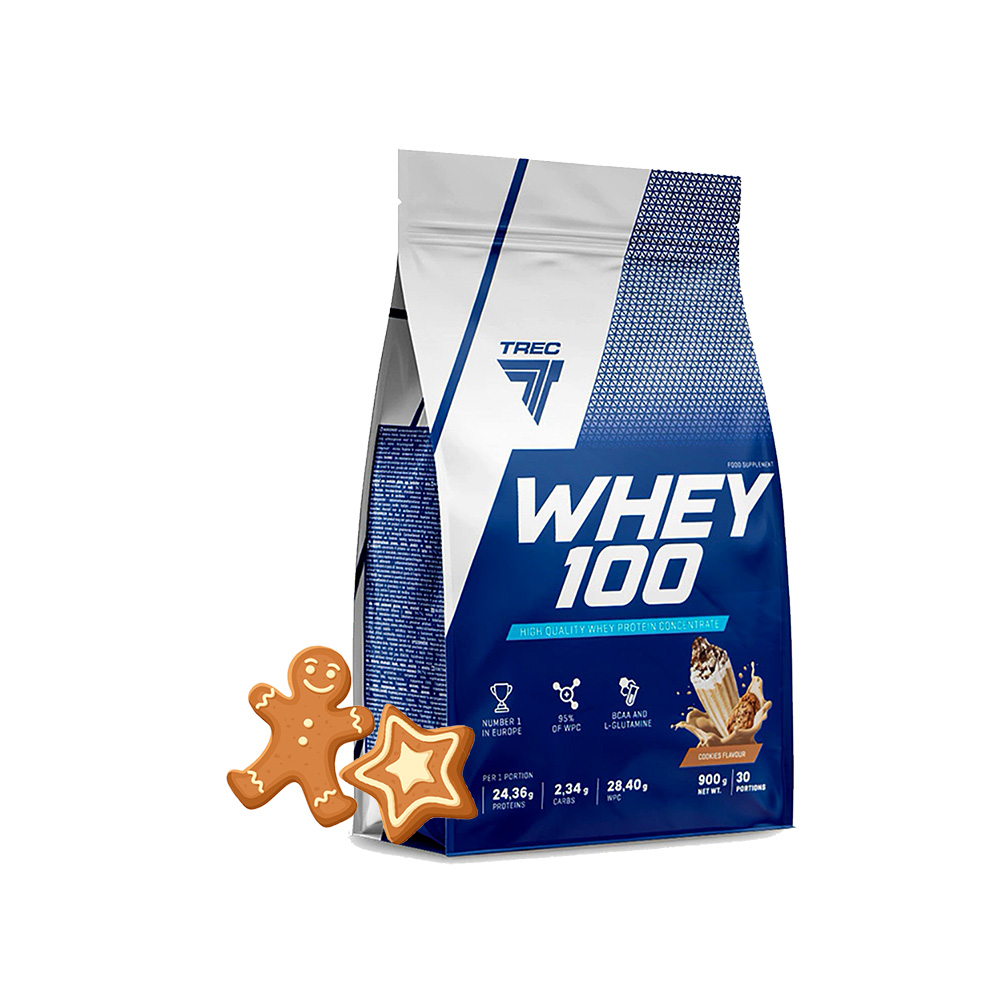 Про­те­ин сы­во­ро­точ­ный Trec Nutrition Whey 100, 900 грамм (Печенье)