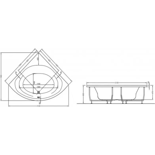 Экран для ванны «VitrA» Concept 150, 55680001000