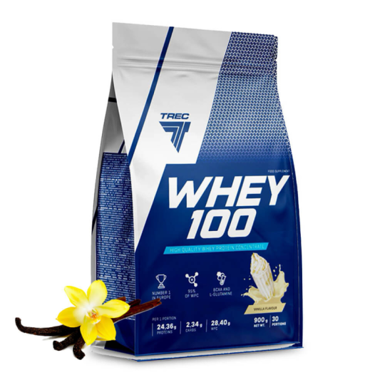 Протеин сывороточный Whey 100 900 г Trec Nutrition (Польша) ВАНИЛЬ