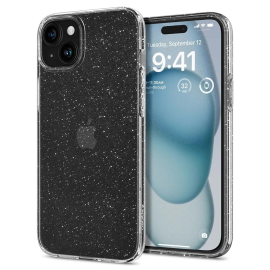 Чехол Spigen Liquid Crystal Glitter для iPhone 15 прозрачный с блестками