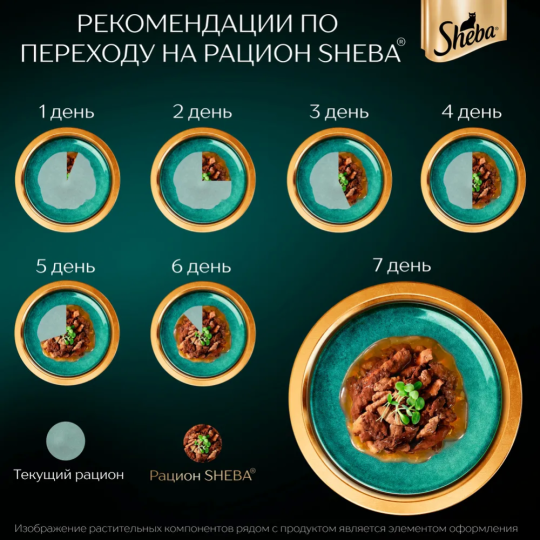 Уп.Корм для кошек «Sheba Pleasure» телятина и язык в соусе, 28х75 г