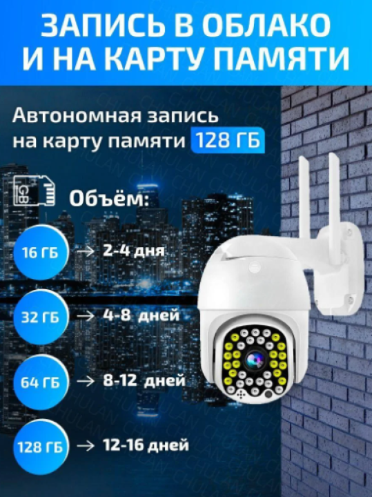 Уличная IP-камера наблюдения 4G 1080P WiFi Smart Camera V32