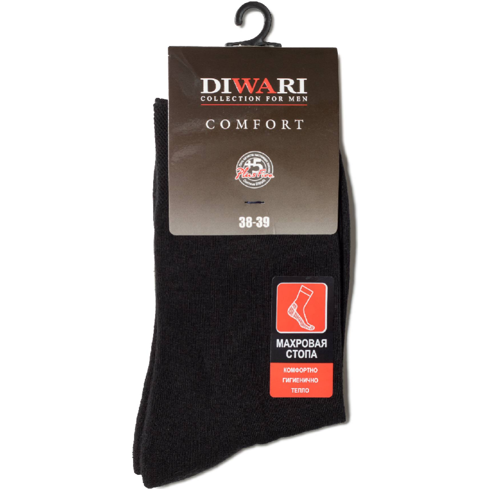 Носки мужcкие «DiWaRi» Comfort, черный, размер 25